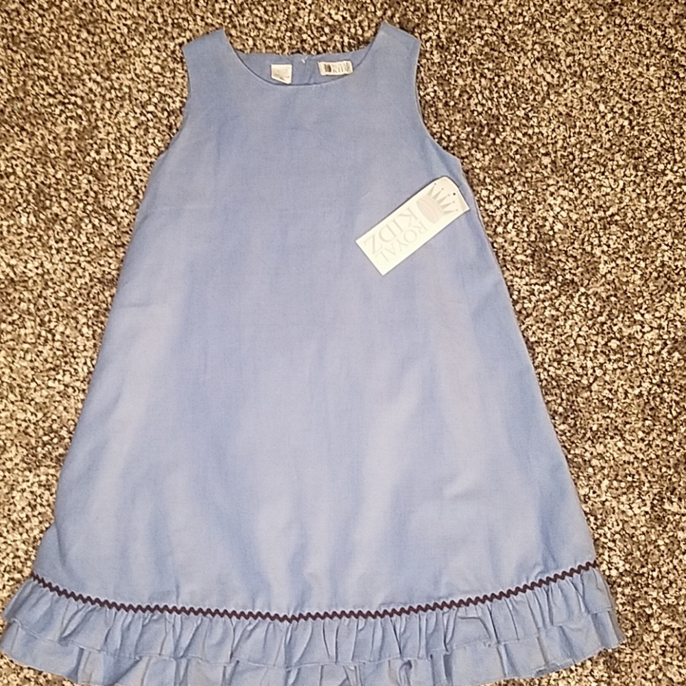 Royal child light blue 6x corduroy dress